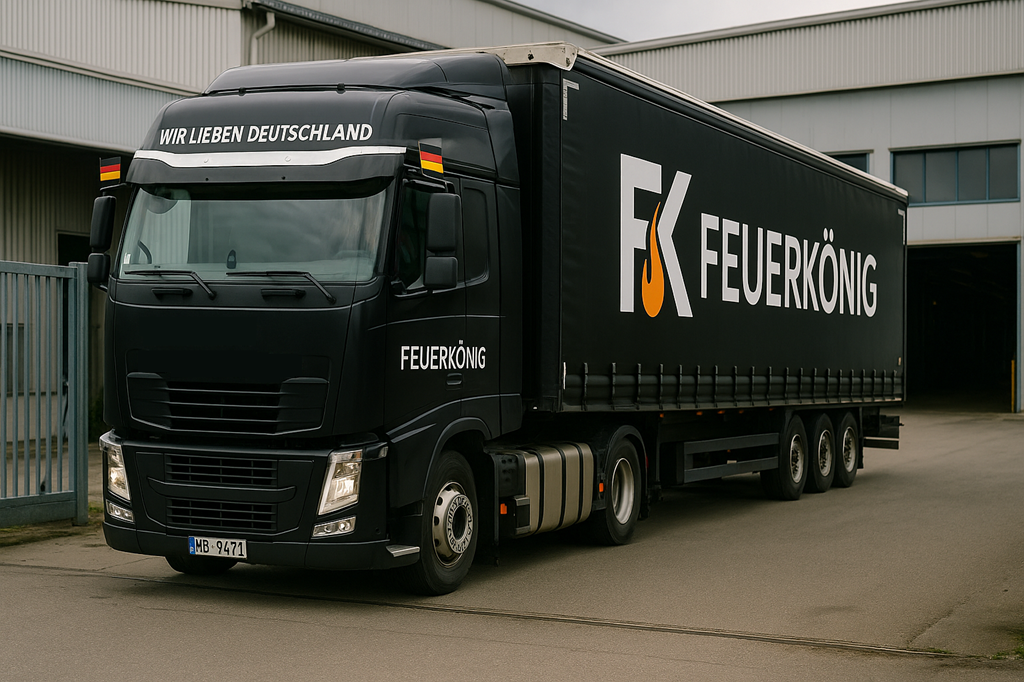 Palettierte Stahlböden, verpackt für den Versand